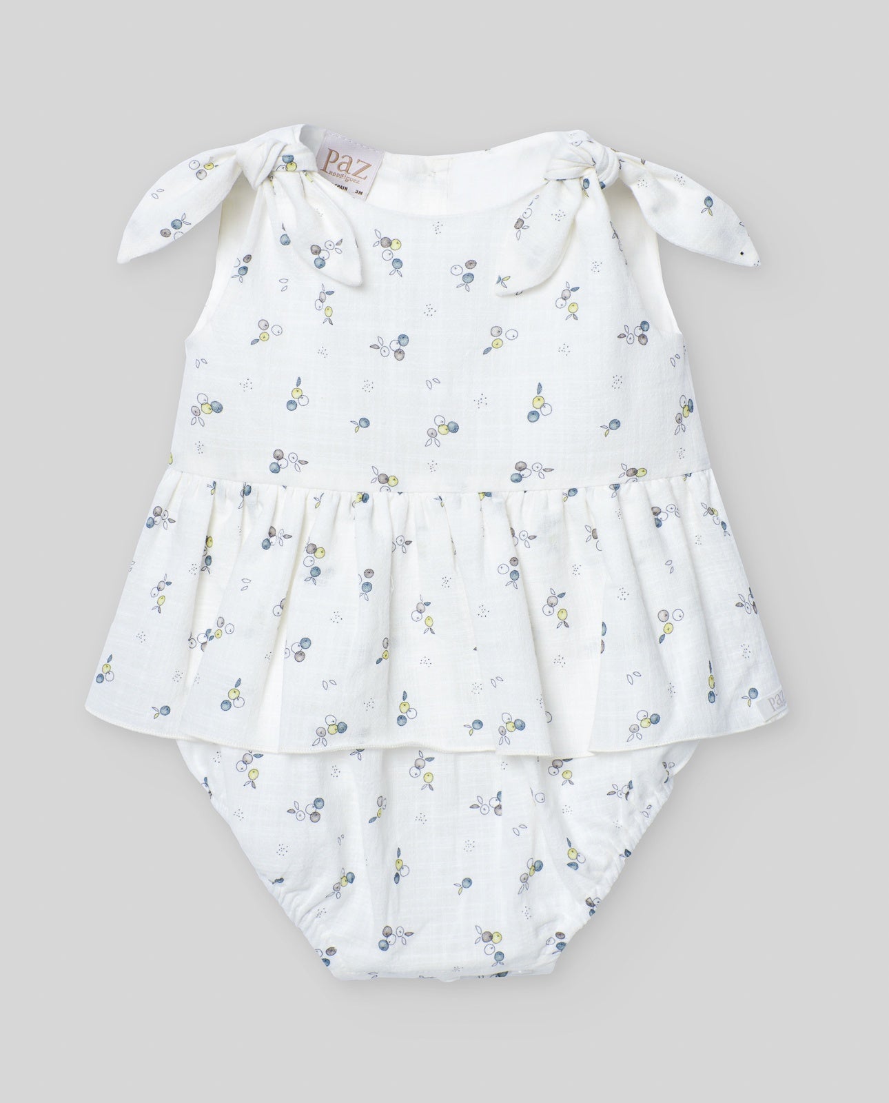 WOVEN NEWBORN ROMPER "POMBA"005-152732