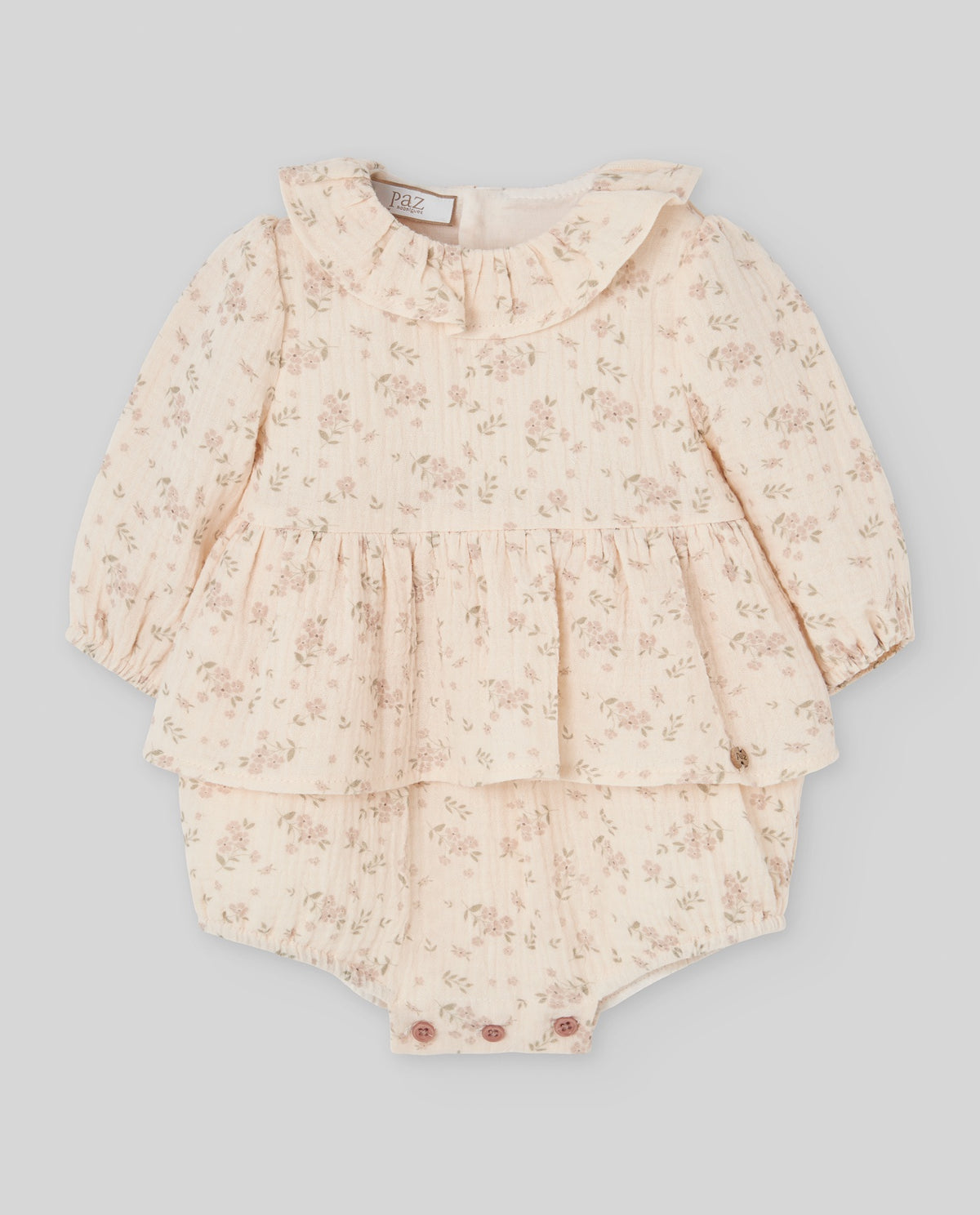 WOVEN NEWBORN ROMPER "MONECA"