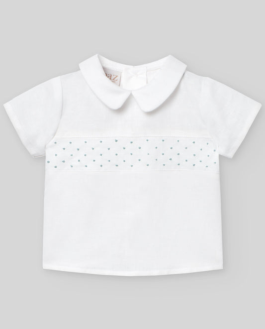 SET WOVEN NEWBORN SHORT AND BLOUSE  "BICO"007-152302 + 006-152547