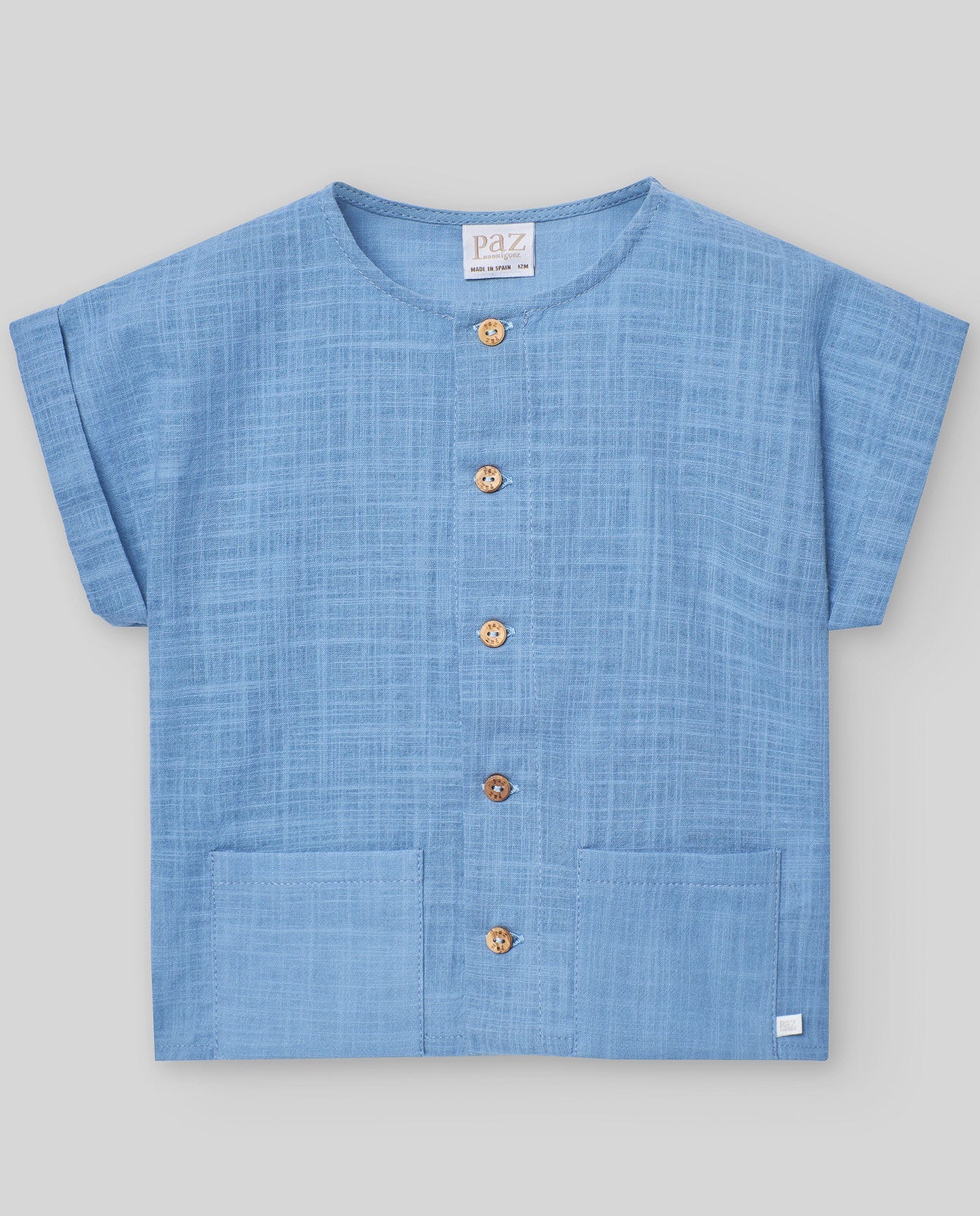 SET WOVEN NEWBORN SHIRT AND SHORT "POMBA"006-152739 + 007-152738