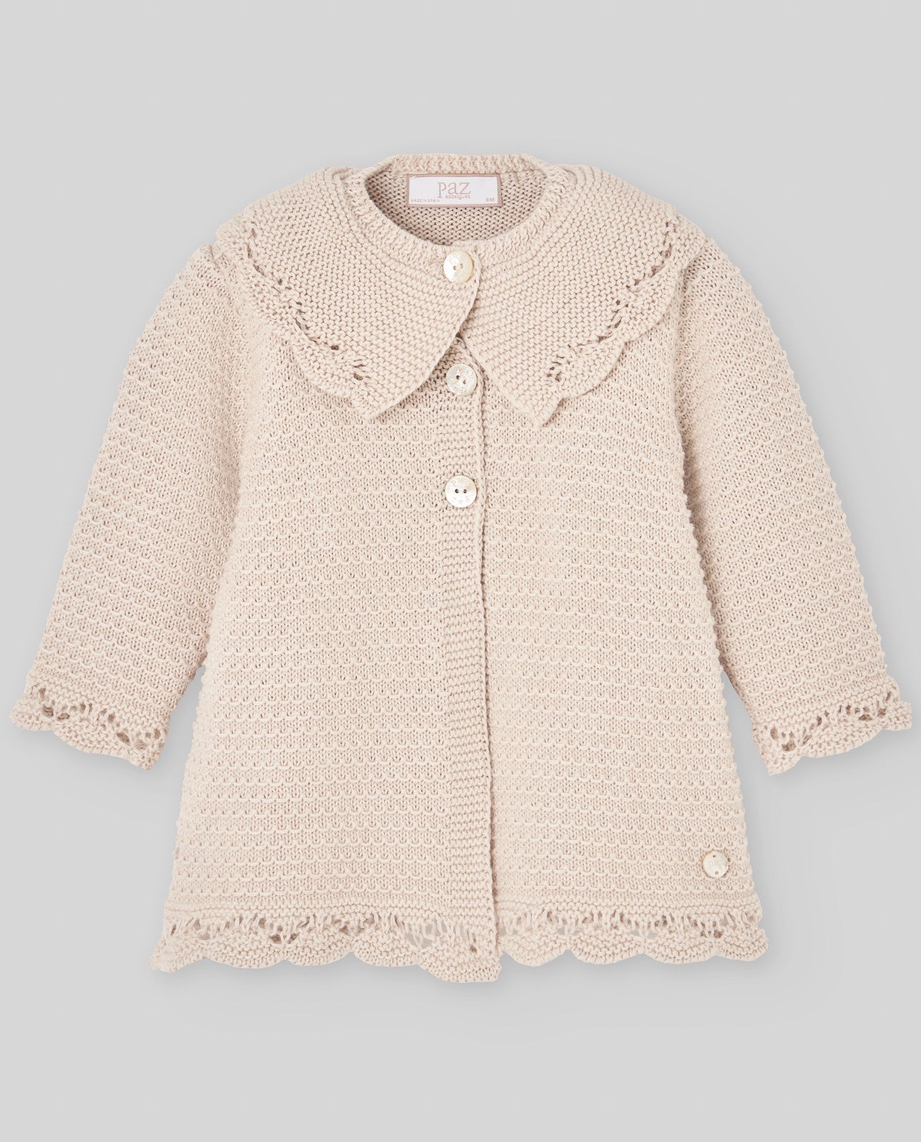 KNIT NEWBORN CARDIGAN "NECTAR"