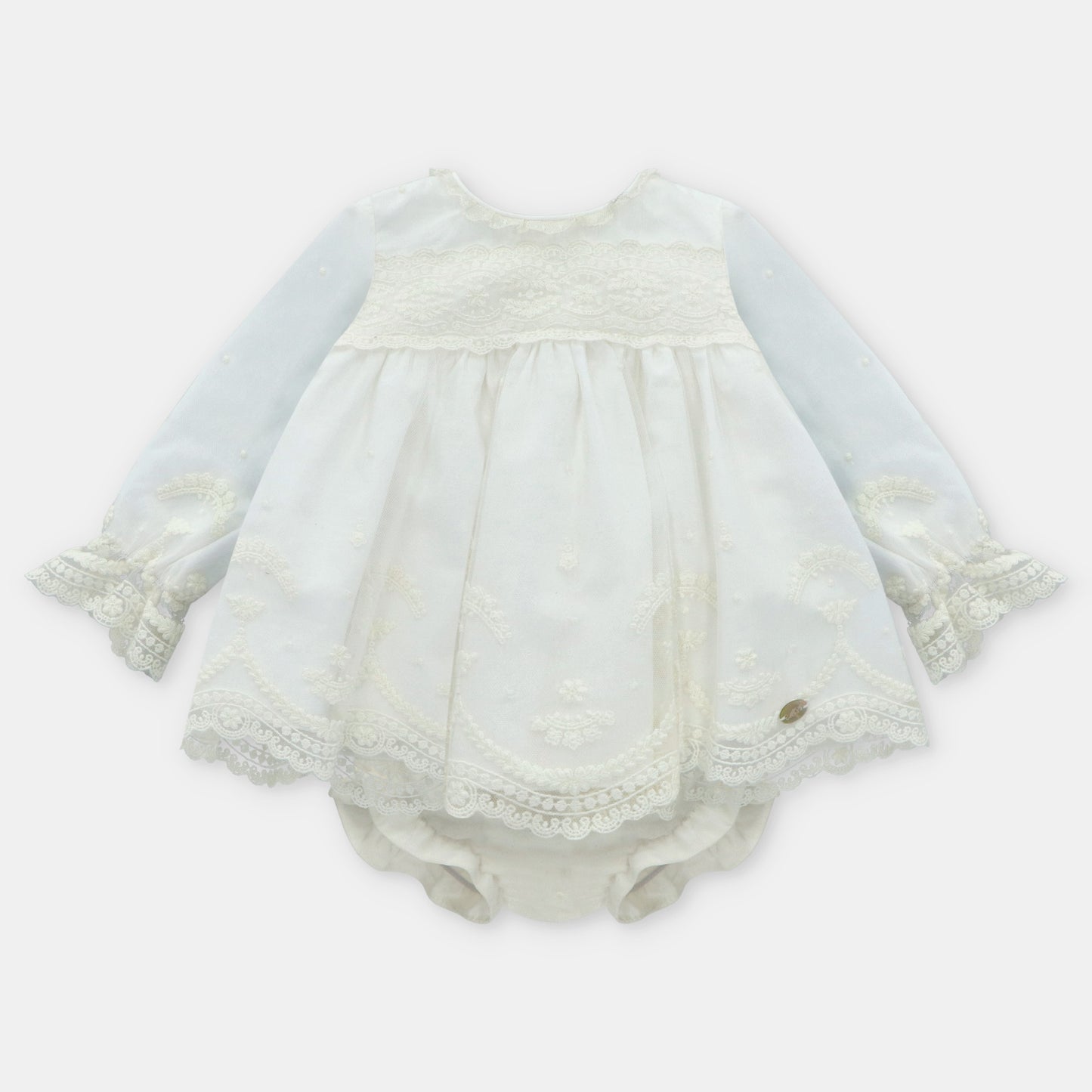 SET DRESS & NAPPY COVER WOVEN GIRL DERBY046-20276