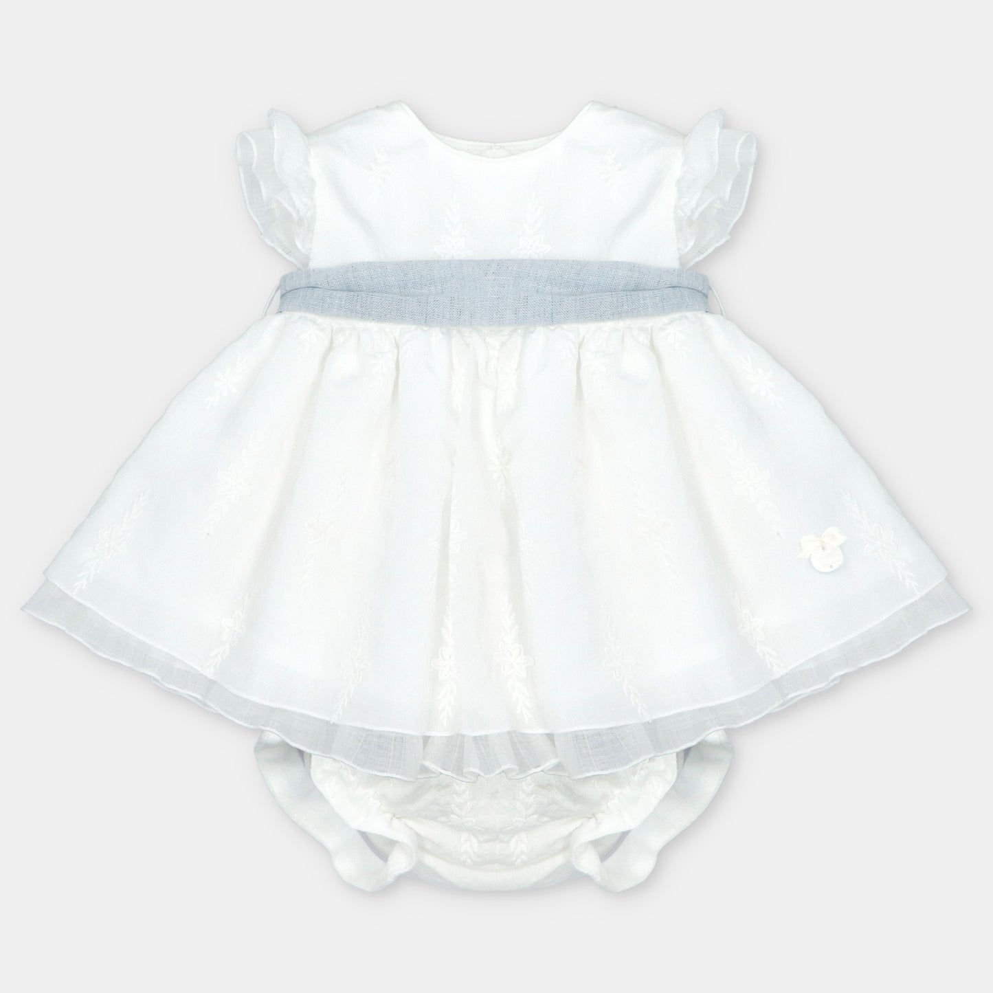 SET DRESS & NAPPY COVER WOVEN GIRL VICTORIA
