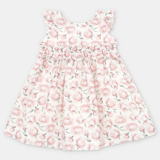 DRESS PRINTED WOVEN GIRL SIENA ملابس أطفال