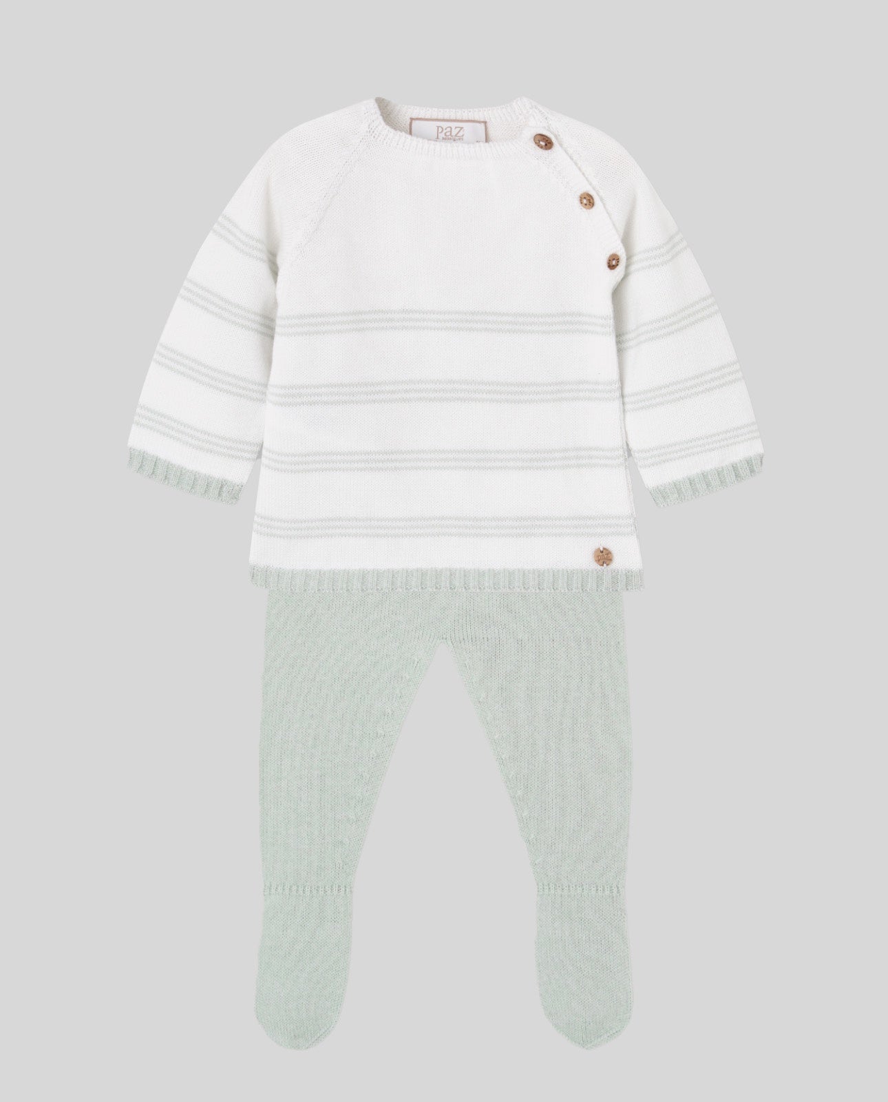SET KNIT NEWBORN SWEATER 003-123572+LEGGINS 016-123595 "NORAY"