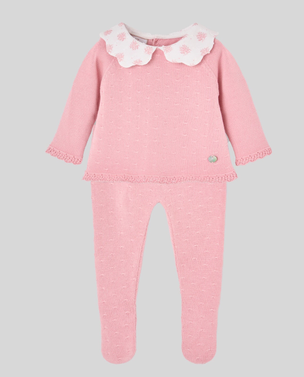 SET KNIT NEWBORN SWEATER 003-123642+LEGGINS 016-123643 "MIMOSA"