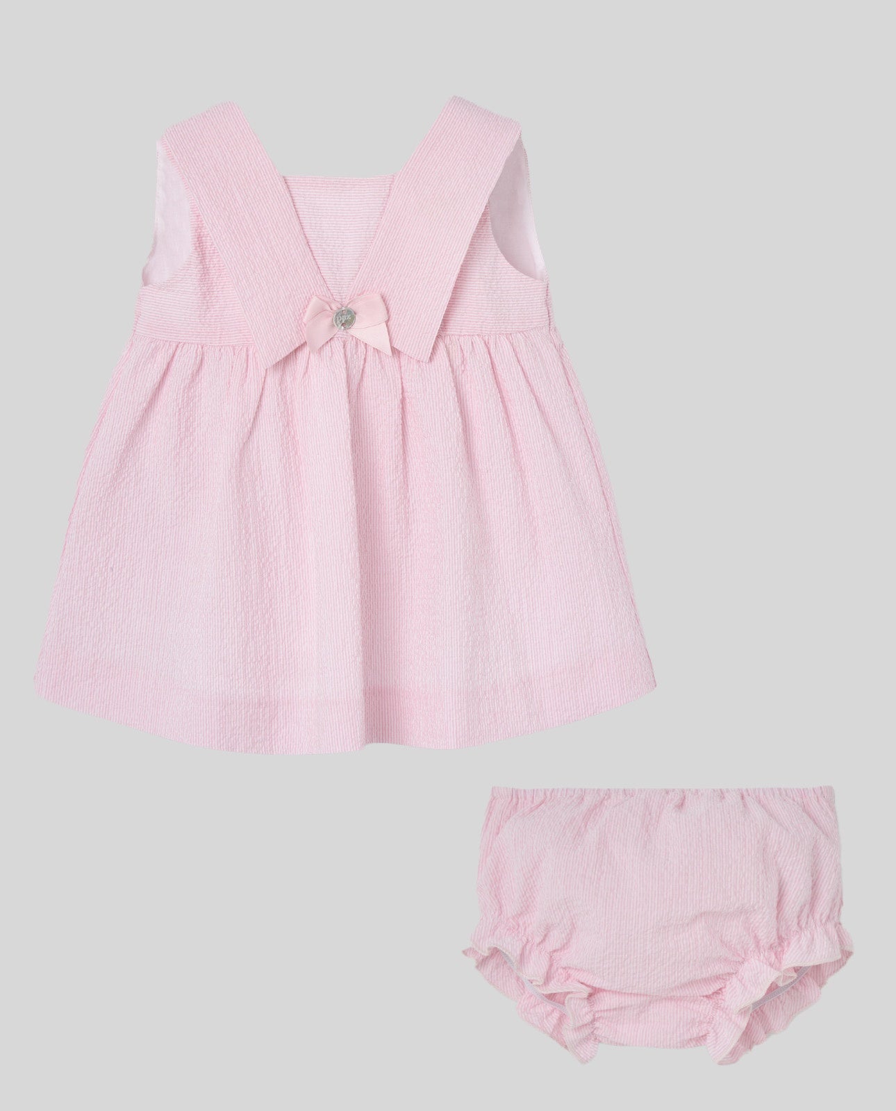 SET WOVEN NEWBORN DRESS 004-153665+KNICKERS 017-153666 "CANDY"