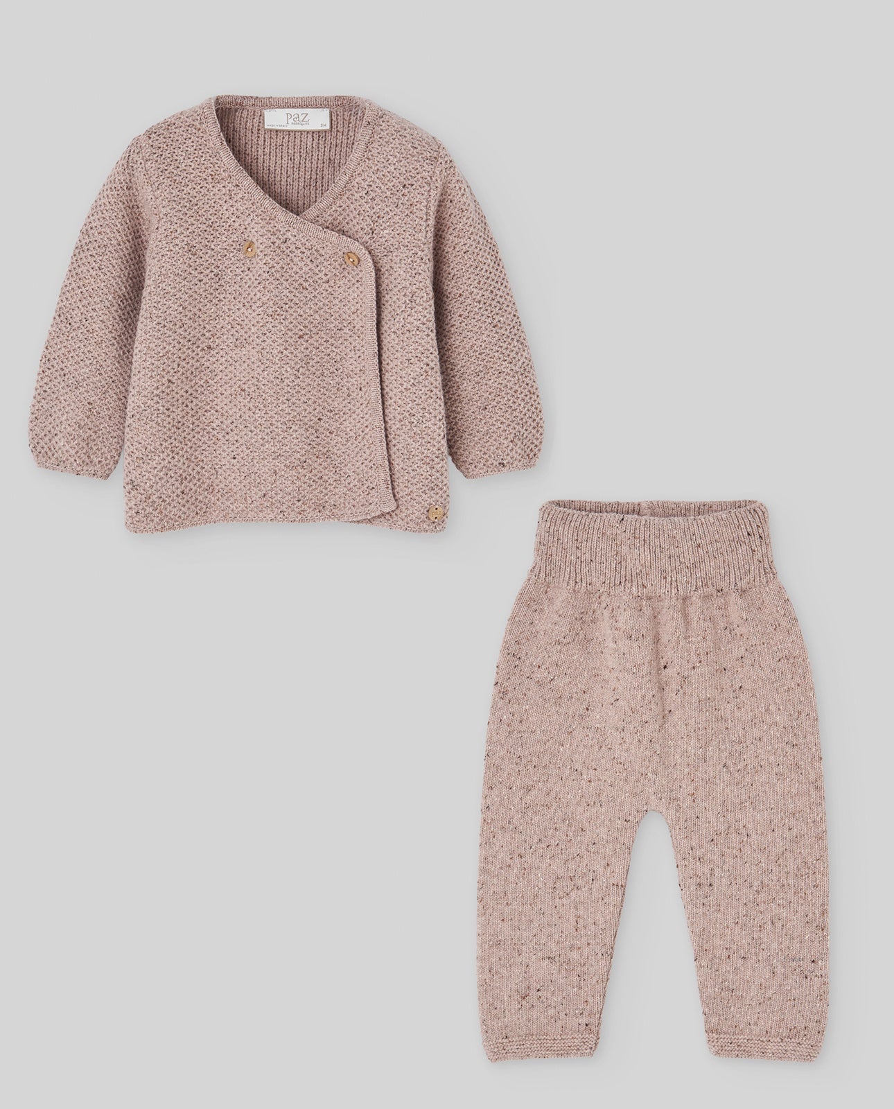 SET KNIT NEWBORN SWEATER + LEGGINS "MONECA"