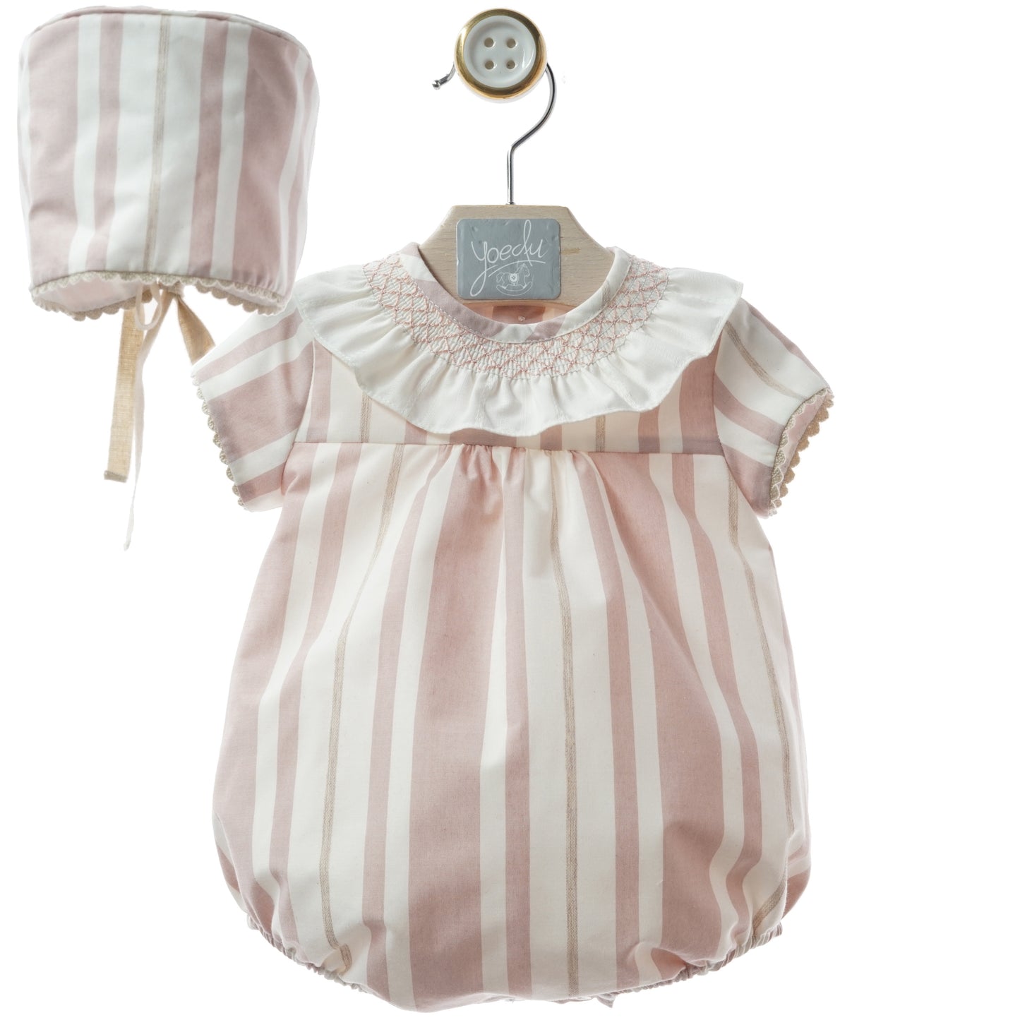 BABY ROMPER WITH BONET REF. 2902VER-26 "PORCELANA"