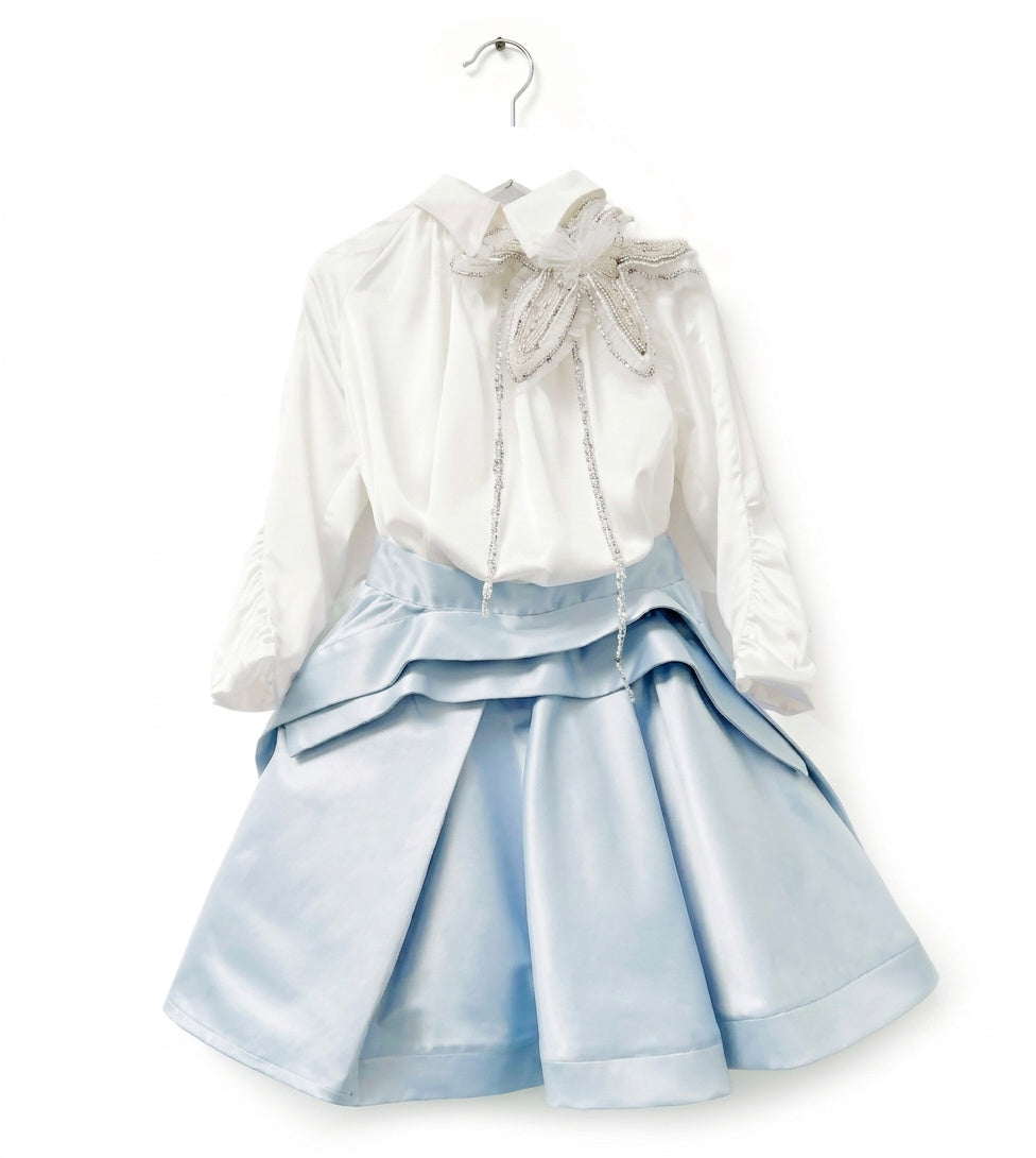 Set skirt and blouse with wild flower SVANA TIA