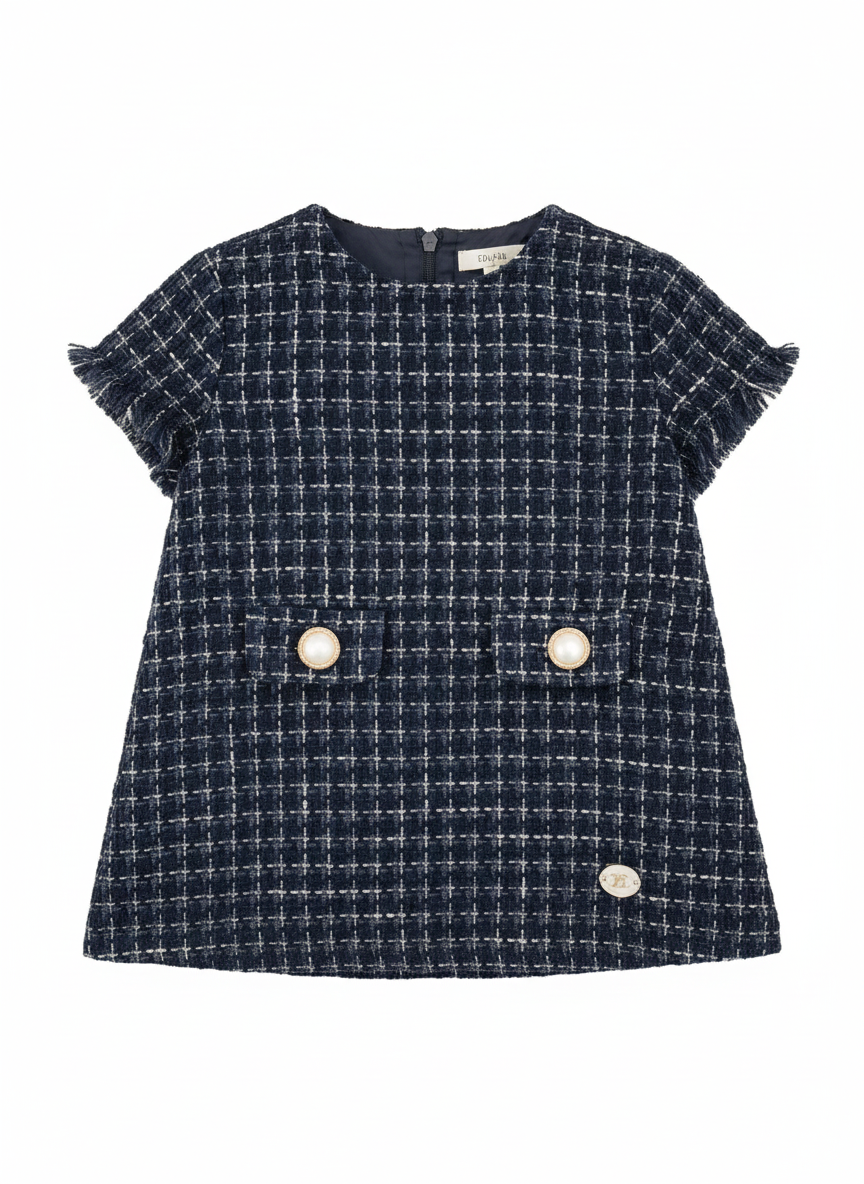 DRESS WOVEN GIRL DERBY047-21276