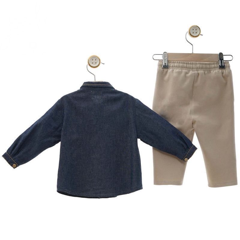 BOY SET (LONG PANTS & SHIRT) REF. 2861INV-24 "TINTA" طقم ملابس ولادي