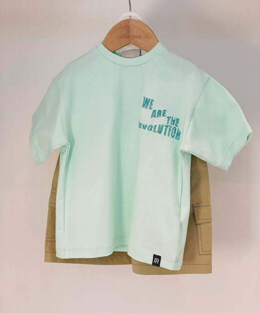 KNIT INFANT BOY T-SHIRT  AND TROUSERS "NEON021-192695 + 007-152729