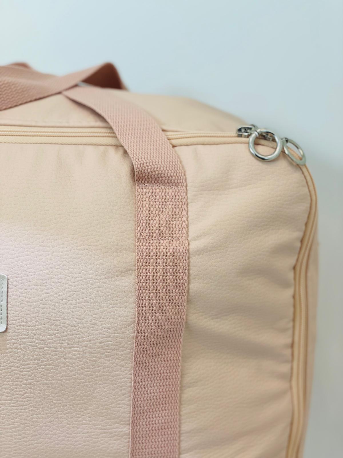 WOVEN FAUX LEATHER WEEKEND SUITCASE "MOMO"088-182256