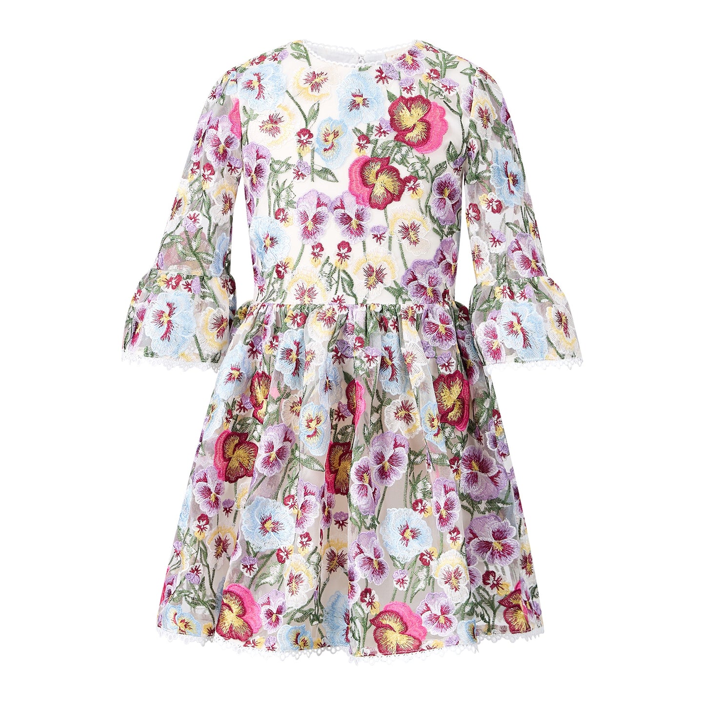 Claudia Embroidered Mini Dress
