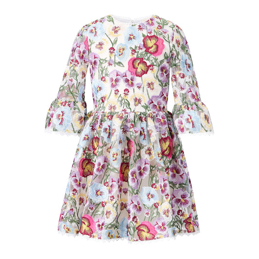 Claudia Embroidered Mini Dress