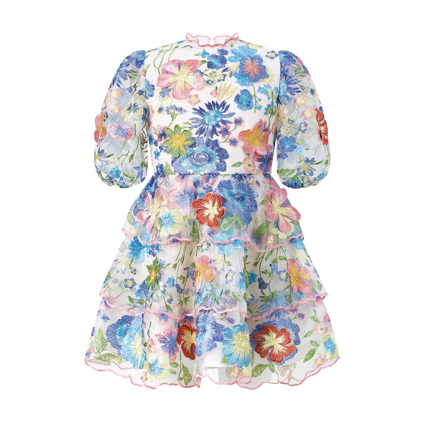 Laura Embroidered Mini Dress