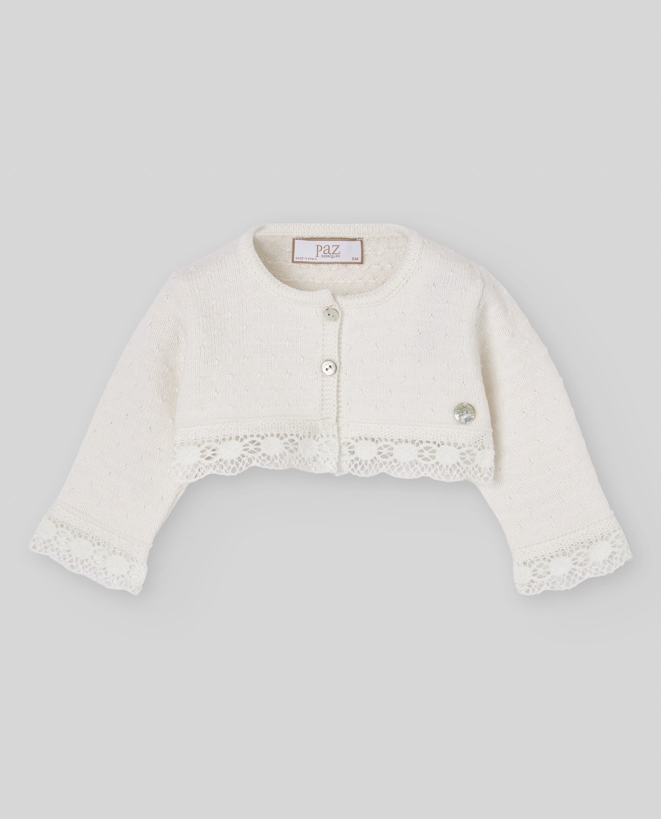 KNIT NEWBORN SHORT CARDIGAN "PAZ OI 26-27"