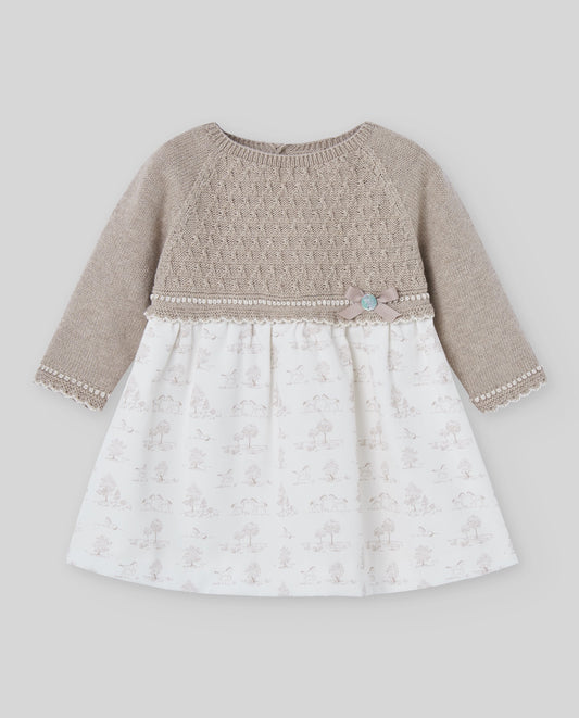 KNIT NEWBORN DRESS "PONY"