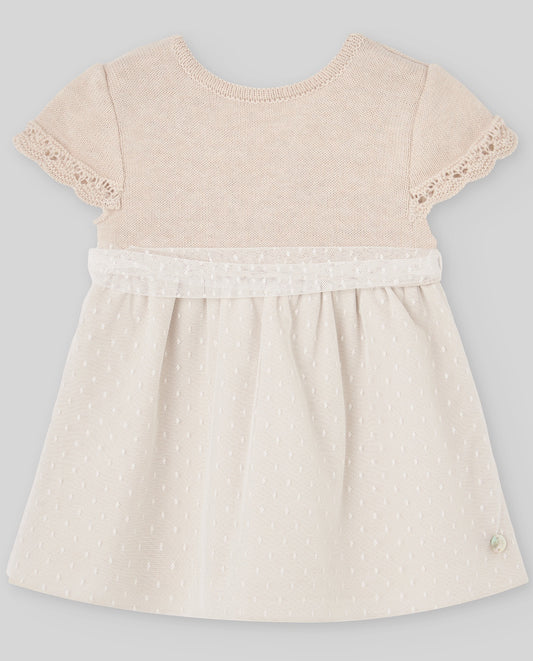 KNIT CEREMONY  NEWBORN DRESS "NECTAR"