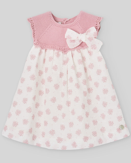 KNIT NEWBORN DRESS  " MIMOSA"