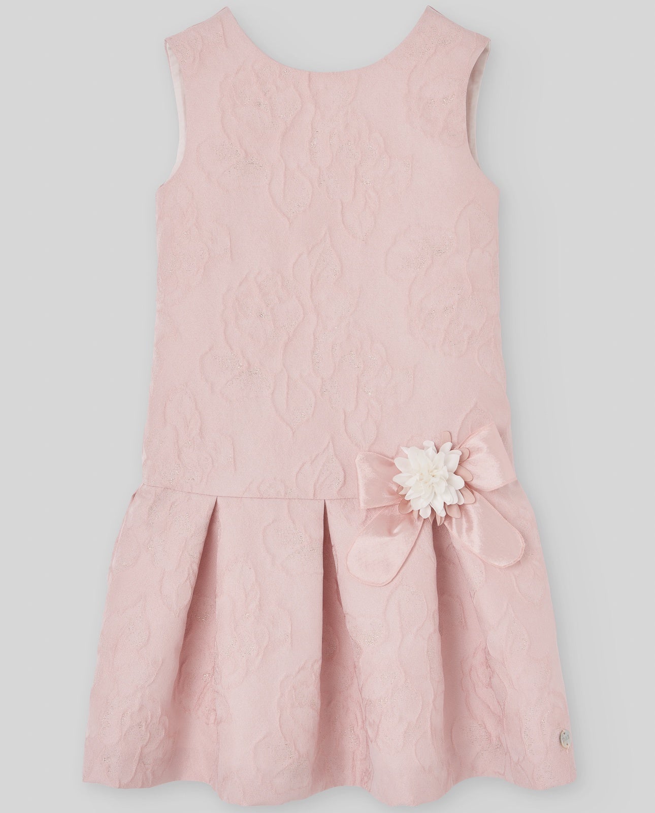 WOVEN INFANT GIRL DRESS "CEREMONIA V26" PINK