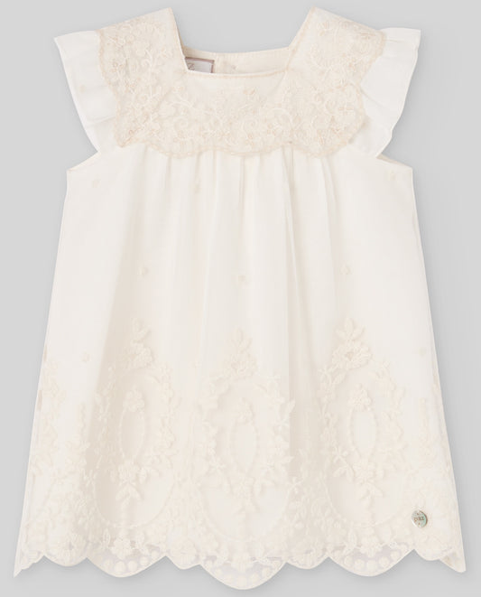 WOVEN NEWBORN DRESS  "CEREMONIA V26"  004-153445