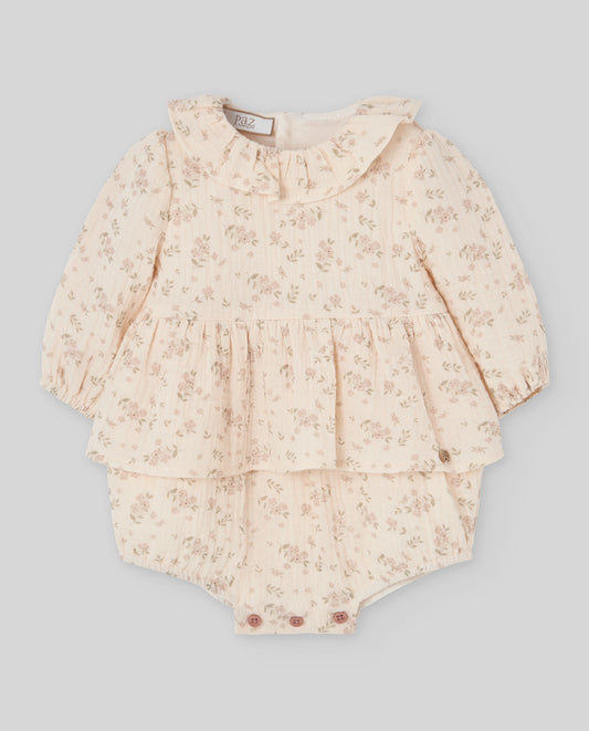WOVEN NEWBORN ROMPER "MONECA"