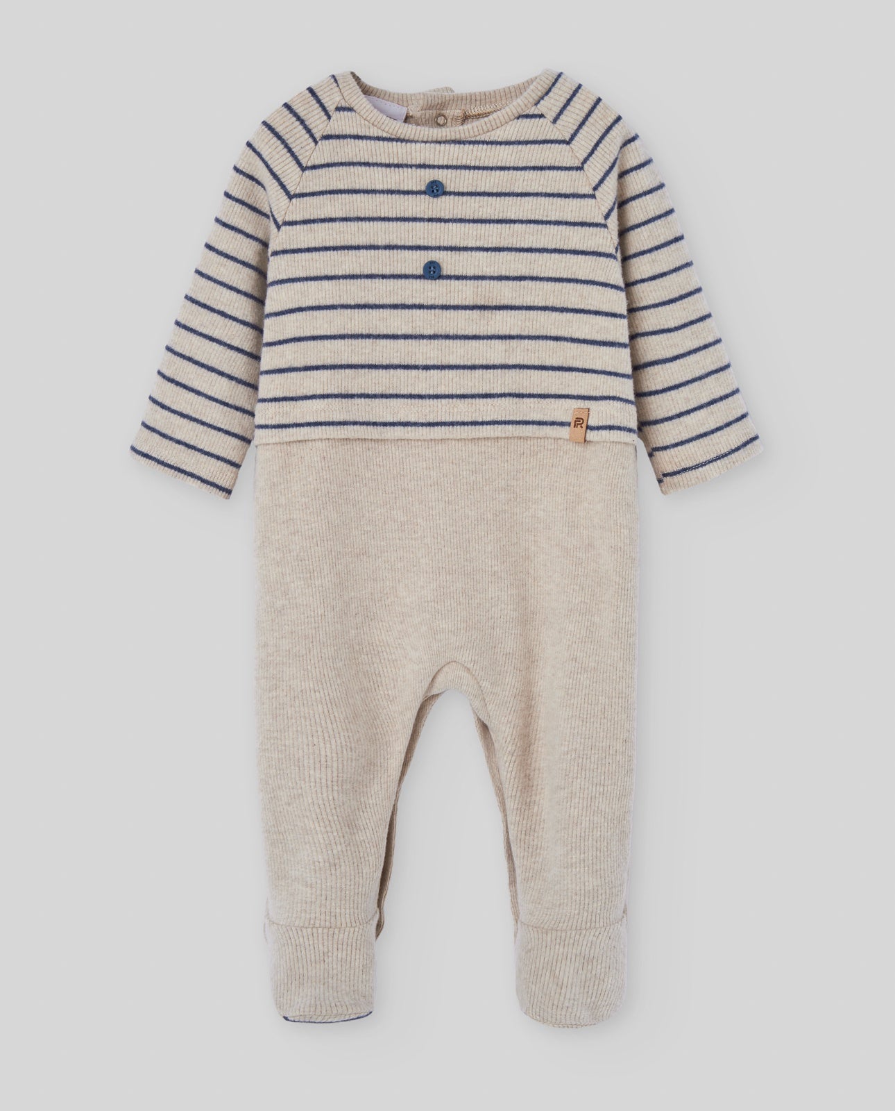 KNIT NEWBORN ROMPER "NOGAL"
