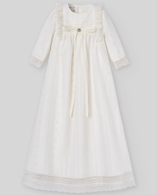 WOVEN NEWBORN LONG DRESS  "PAZ V26"