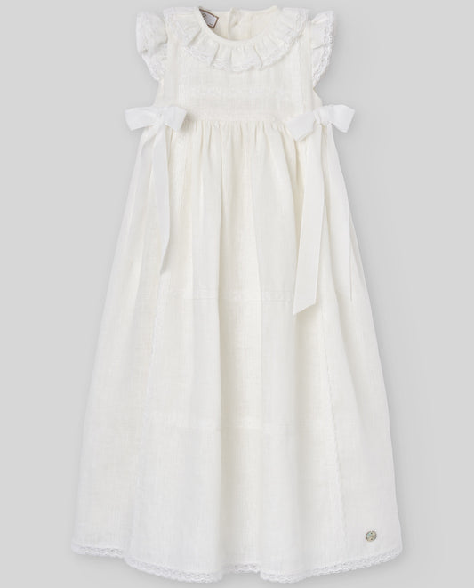 WOVEN NEWBORN LONG DRESS  "ALEGRA"