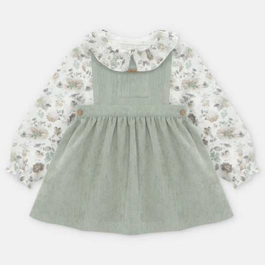 SET BLOUSE & OVERALL WOVEN GIRL YORK014-22280