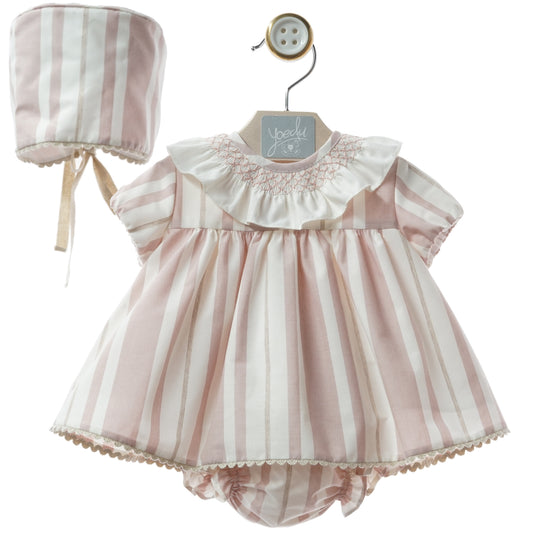 BABY DRESS AND DIAPER COVER WITH HOOD REF. 0142VER-26 "PORCELANA"