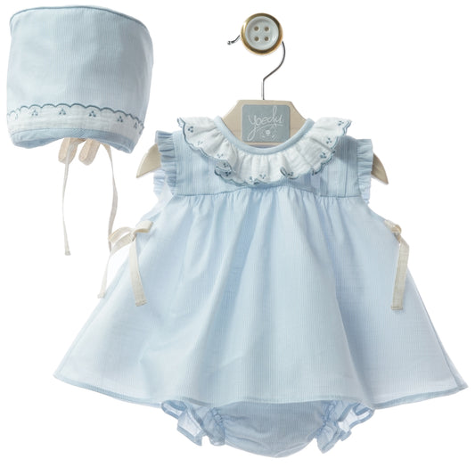 BABY DRESS AND DIAPER COVER WITH HOOD REF. 0148VER-26 "CRISTAL
