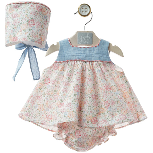 BABY DRESS AND DIAPER COVER WITH HOOD REF. 0154VER-26 "MAYOLICA"
