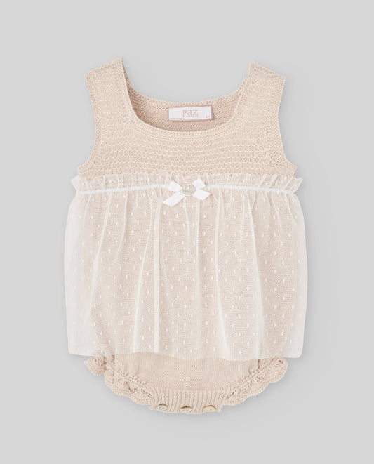 KNIT NEWBORN BODY "NECTAR"SS26