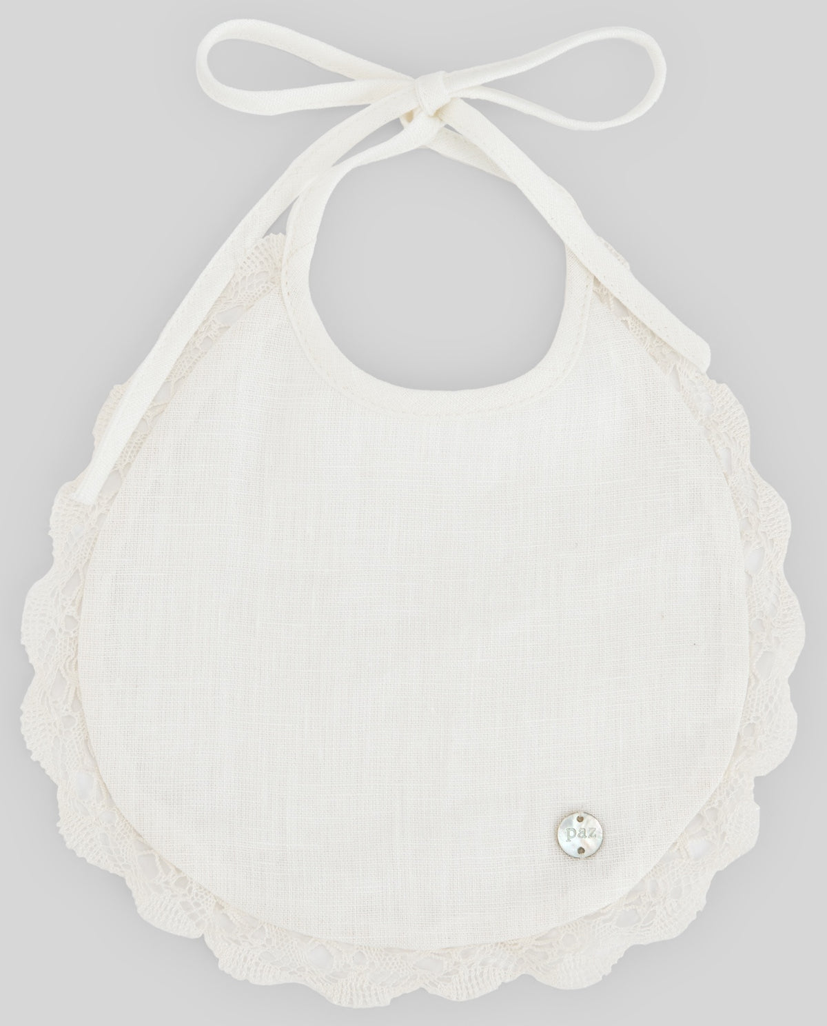 KNIT NEWBORN CEREMONY BABY BIB "ESENCIAL"