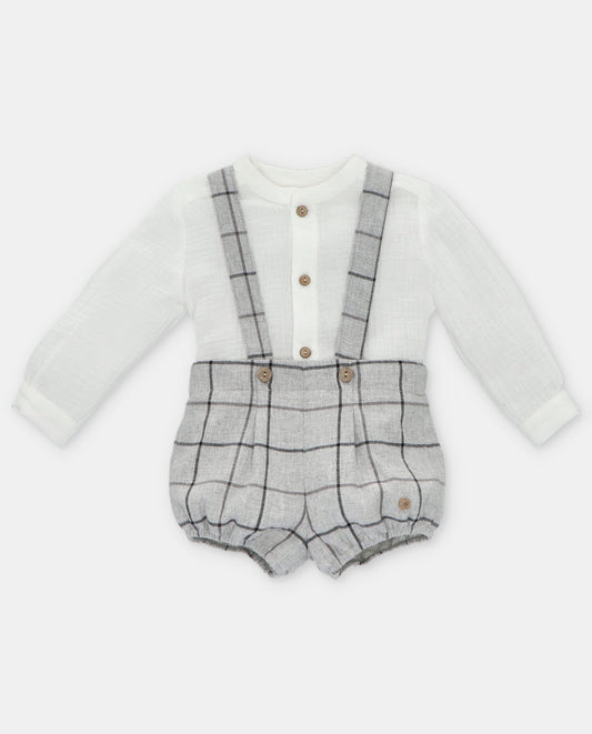 SET SHIRT & BLOOMER WOVEN BOY GLACE038-20241