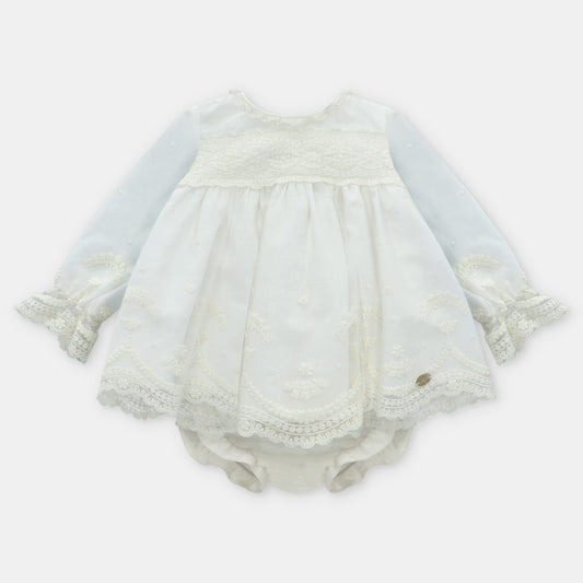 SET DRESS & NAPPY COVER WOVEN GIRL DERBY046-20276