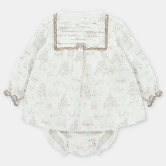 SET DRESS & NAPPY COVER WOVEN GIRL NEWPORT046-20285
