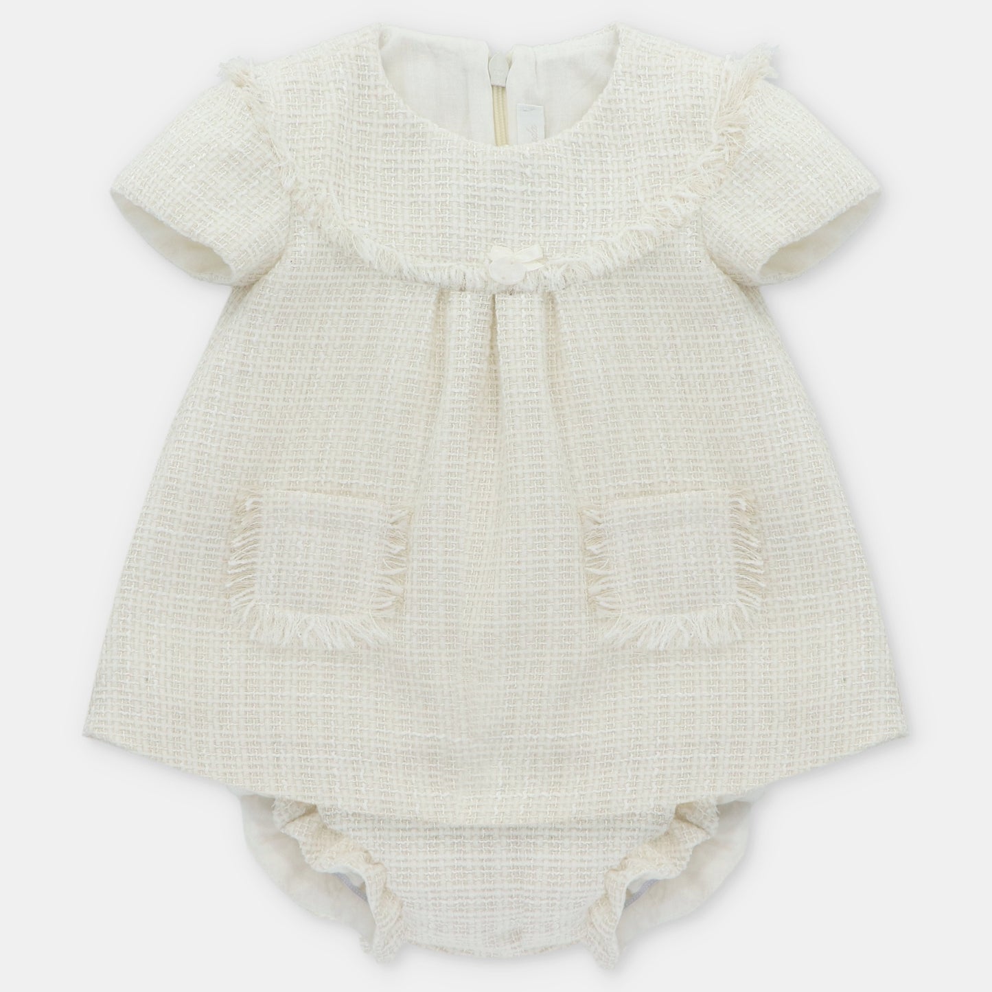 SET DRESS & NAPPY COVER WOVEN GIRL DERBY046-21276
