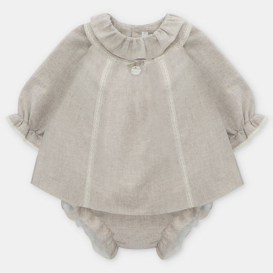 SET DRESS & NAPPY COVER WOVEN GIRL NEWPORT046-21285