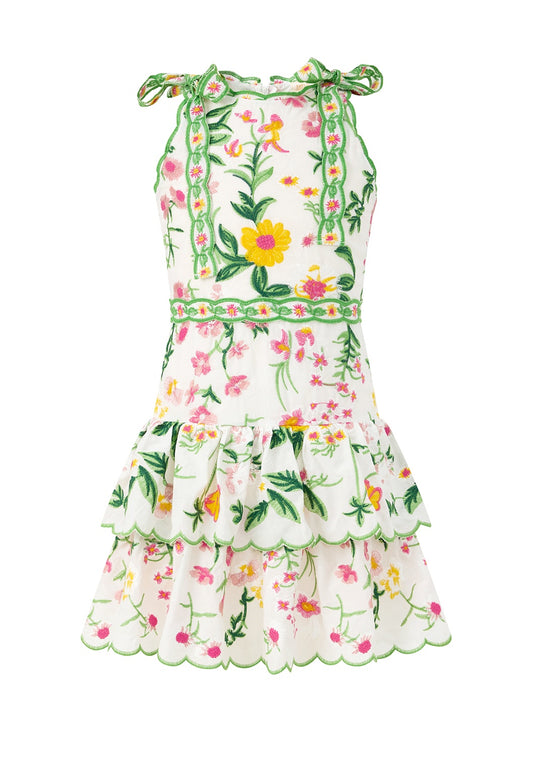 Kaylee Coton Embroidered Mini Dress 1854