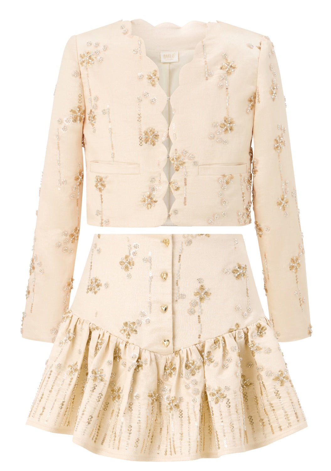 Adriana Beaded Jacket with skirt