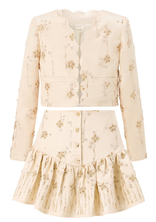 Adriana Beaded Jacket with skirt