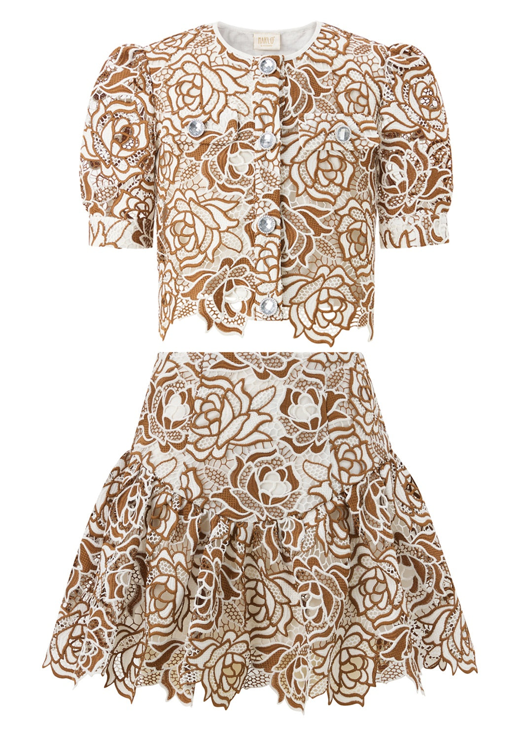 Kimberly Embroidery Jacket with skirt