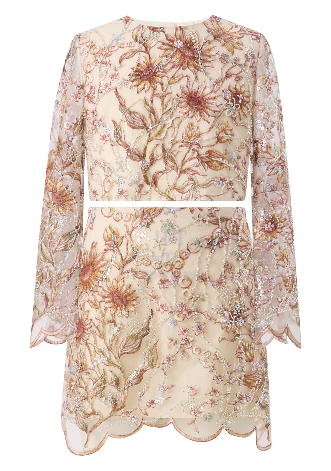 Starla Sequin Embroidery Top with skirt