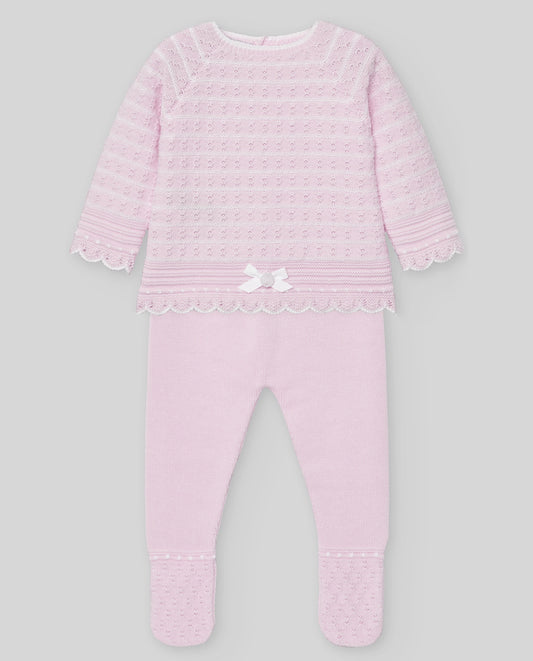 SET KNIT NEWBORN SWEATER  003+123518+ LEGGINS 016-123519  "ALBOR"