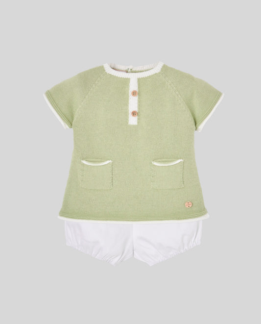 SET KNIT NEW BORN SWEATER 003-123593+LEGGINS 007-153679 "FRECURRA"