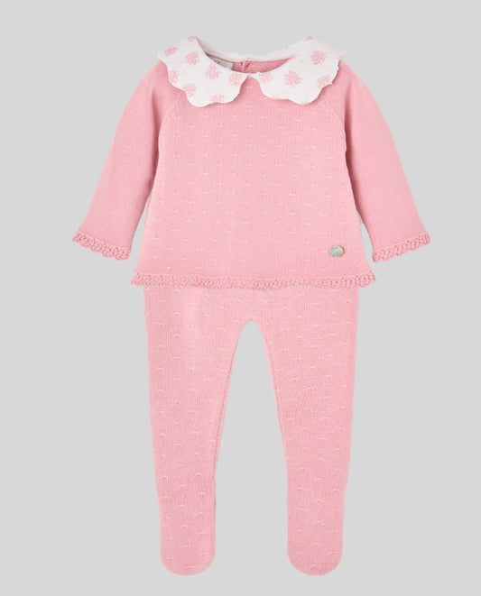 SET KNIT NEWBORN SWEATER 003-123642+LEGGINS 016-123643 "MIMOSA"